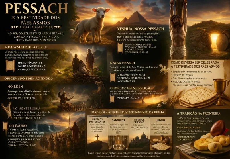 Pessach começa ao pôr do sol desta quarta-feira e reacende debate sobre prática bíblica da celebração